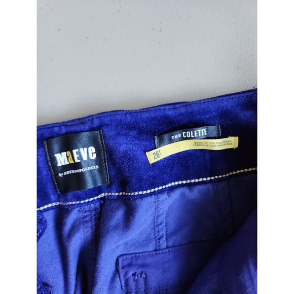 NWT Maeve The Colette Cropped Wide-Leg Velvet Pants Size 26 Tall Blue #7F413 - Picture 11 of 13
